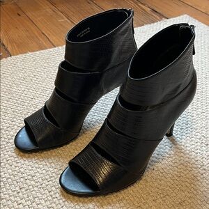 Cole Haan Black Peep-Toe Heels